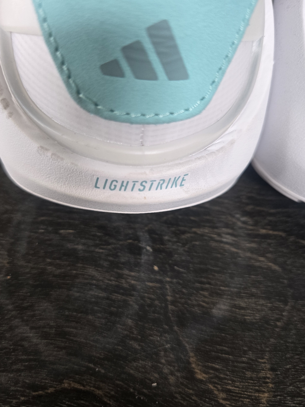 Adidas Adizero Ubersonic 5 Women's Athletic Sneakers - Aqua/White/Silver - Picture 8 of 11